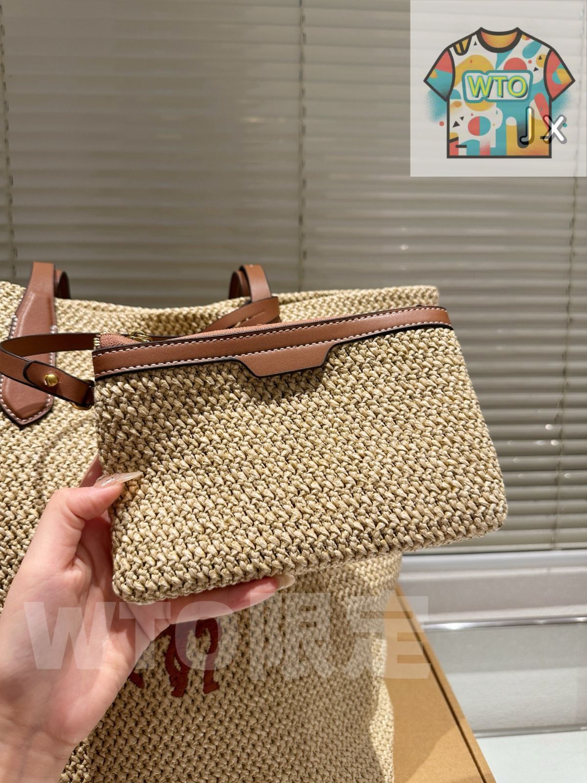 今日特価】Ralph Lauren ラルフローレン 新作 ラフィアバッグ 大容量で