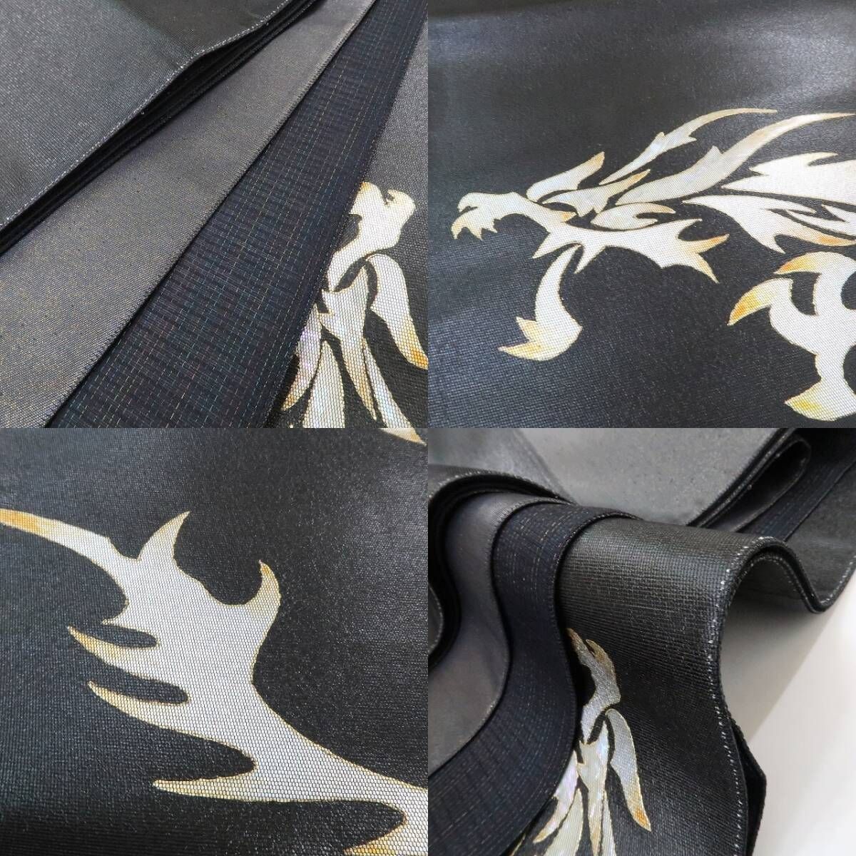 新品 螺鈿 ドラゴン 龍 着物“異彩を放つ龍の舞！”正絹 袋帯 4684 ❁tomihisa❁新品 螺鈿 ドラゴン 龍 着物“異彩を放つ龍の舞！和に触れ