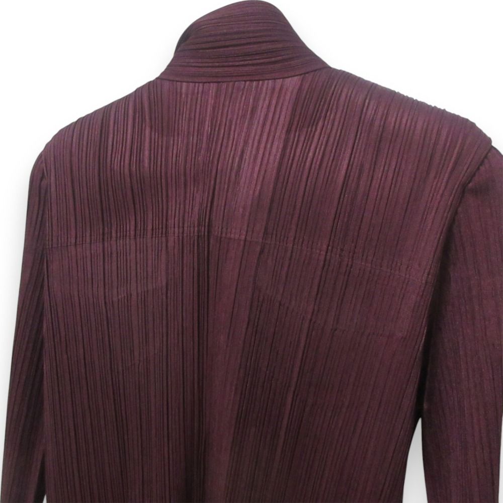 PLEATS PLEASE ファー付ライダースジャケット 【中古美品】 良品 PLEATS PLEASE プリーツプリーズ イッセイミヤケ フェイクファー