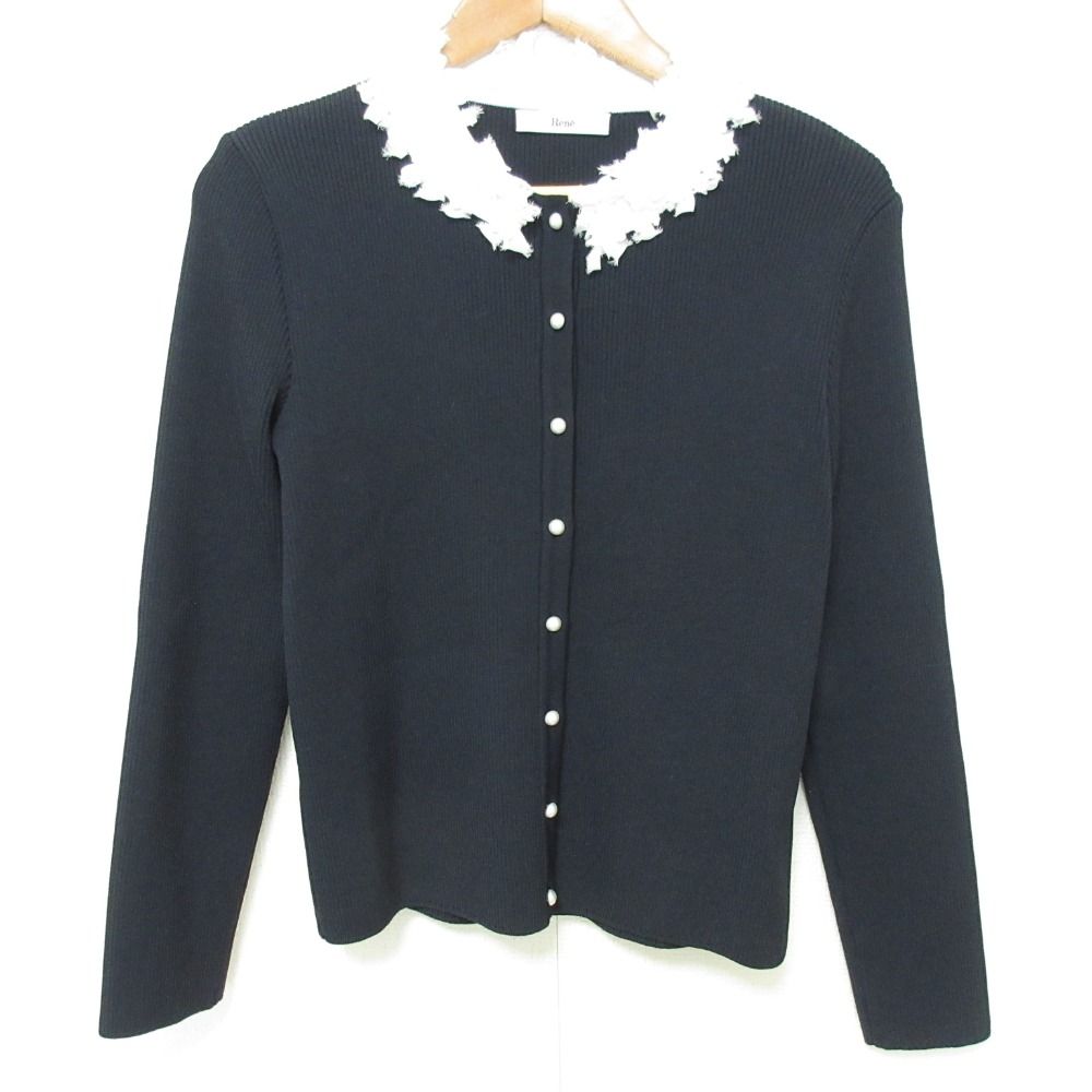 rene ルネ カーディガン 36 Rene 美品 ルネ RENE カーディガン 黒 36