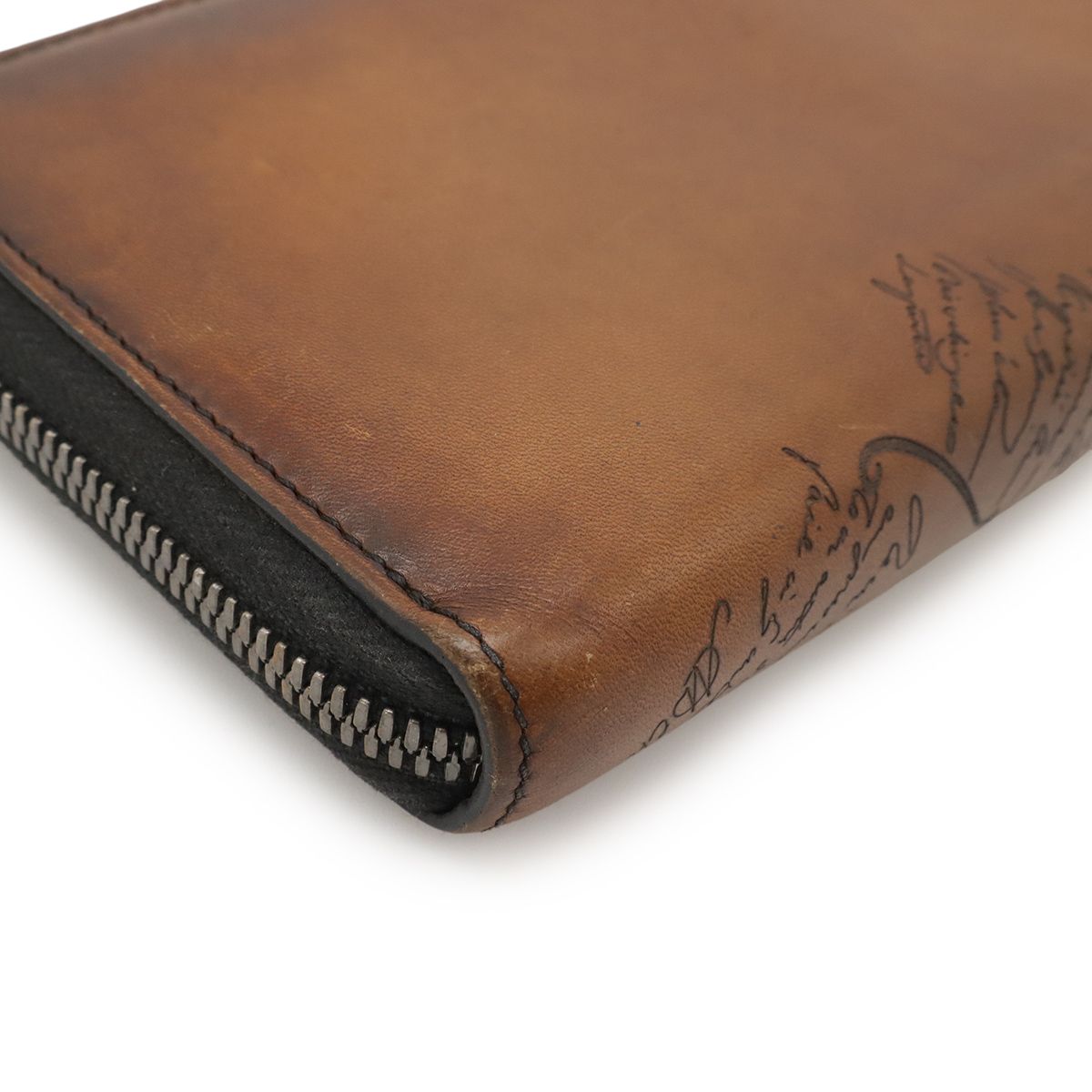 Berluti 長財布 カリグラフィー　ラウンドファスナー　ブラウン Berluti 長財布 カリグラフィー ラウンドファスナー ブラウン Berluti