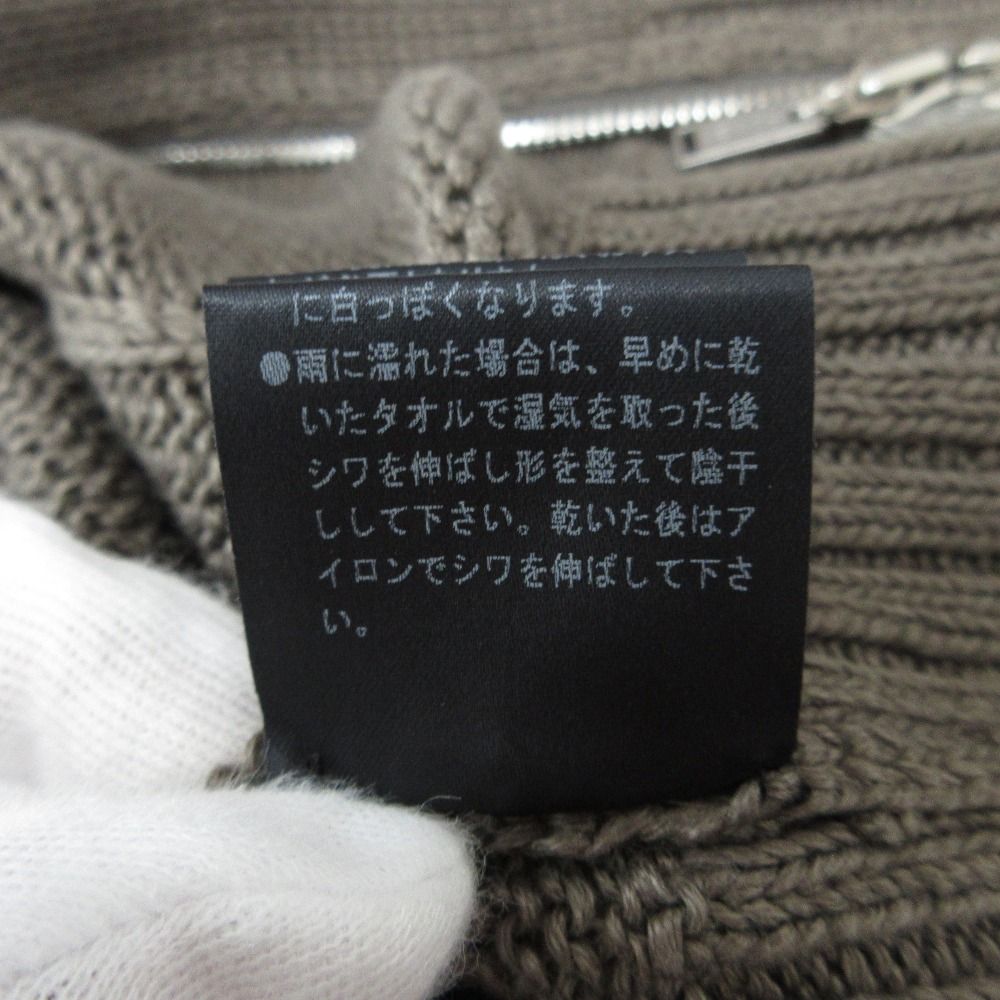 良品 FOXEY フォクシー Knit Parka Earth Tone リネン100％ ジップ