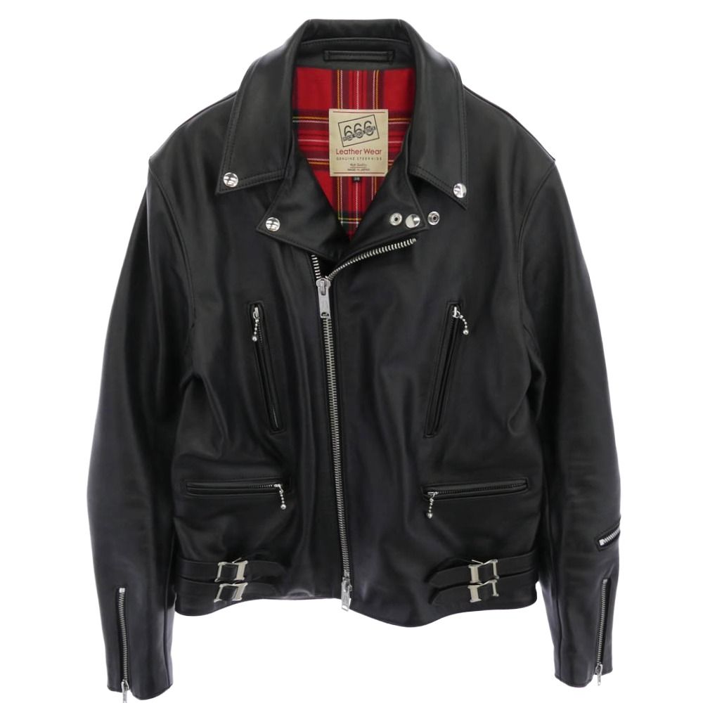 トリプルシックス 666 LJM-1TF 赤タータン裏地 サイドベルト ステア