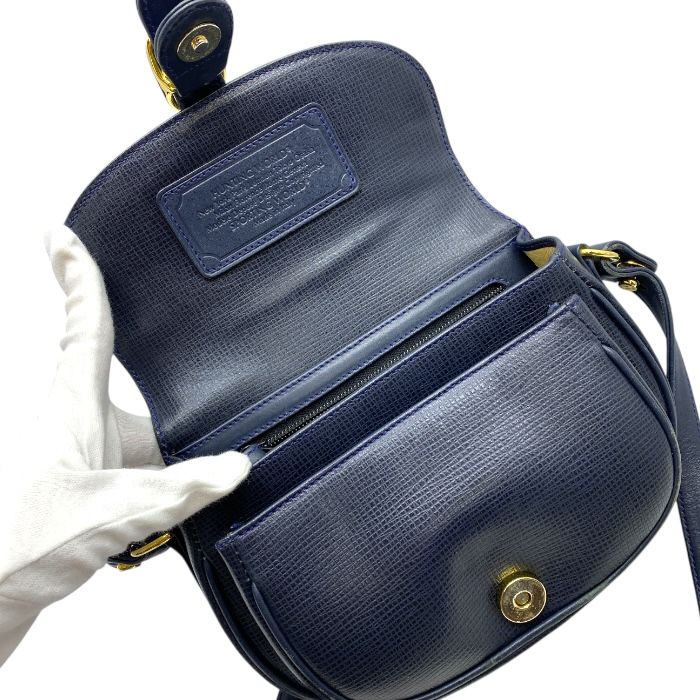 ハンティングワールド ショルダーバッグ 肩掛け 斜め掛け ロゴ レザー