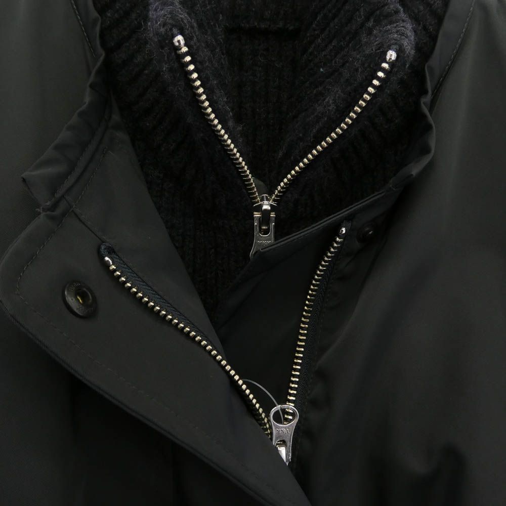 エンフォルド ニットレイヤードバルーンコート 38 ブラック ENFOLD