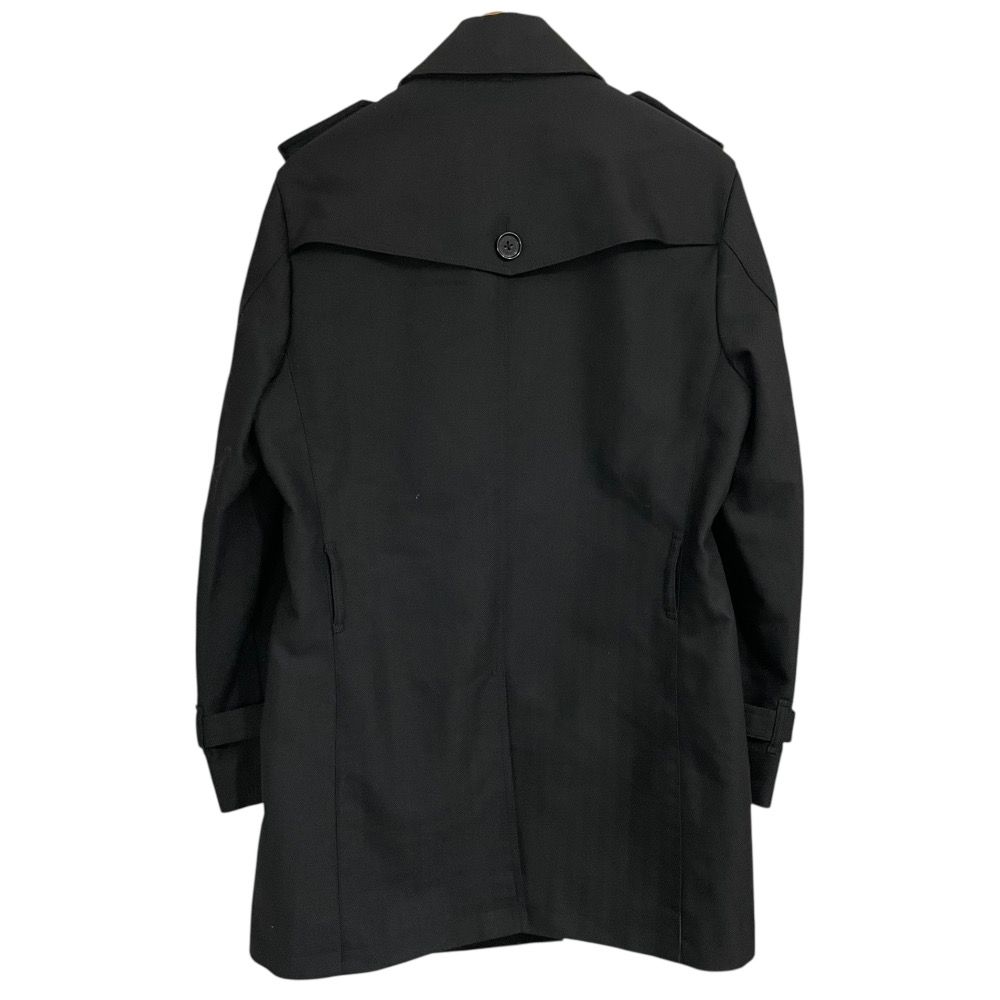 未使用品✨バーバリーブラックレーベル✨トレンチコート ヘリンボーン 黒 M 公式 良品 BURBERRY BLACK LABEL バーバリーブラックレーベル