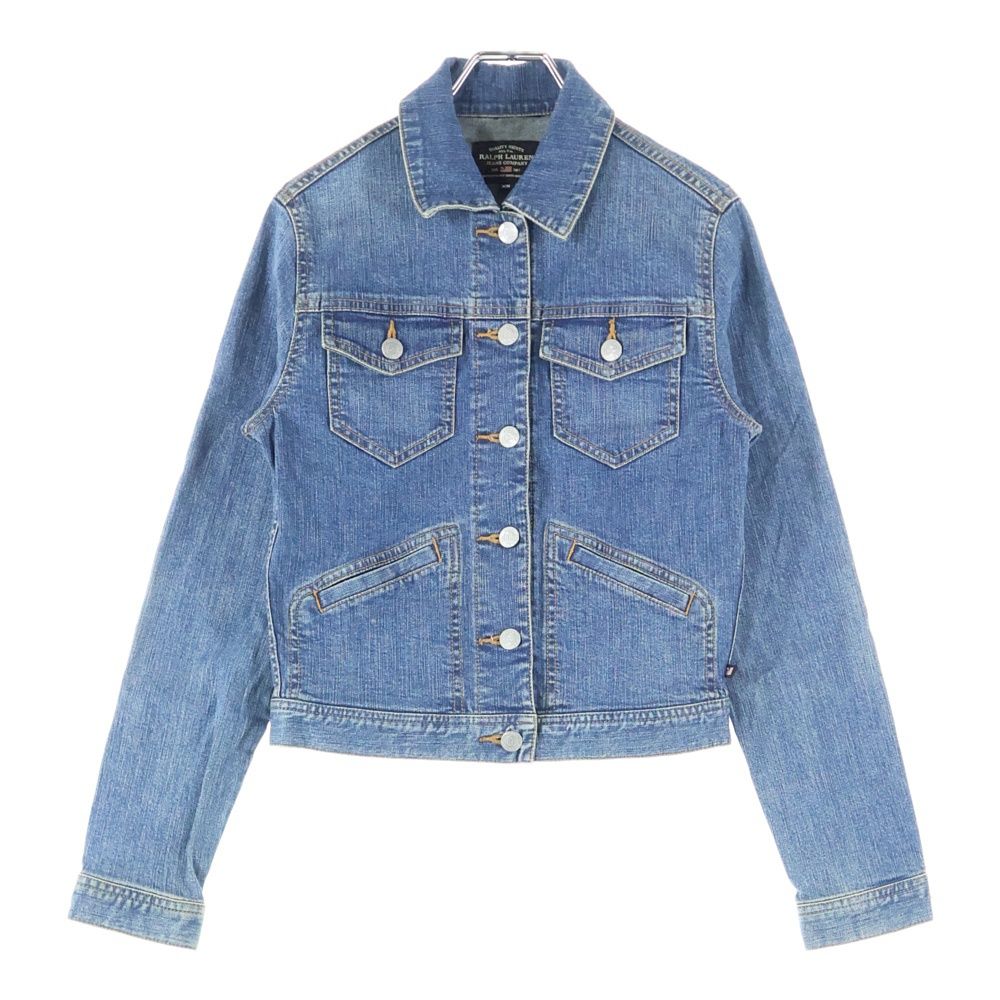 LAUREN RALPH LAUREN (ローレンラルフローレン) RLロゴボタン デニム トラッカージャケット インディゴ