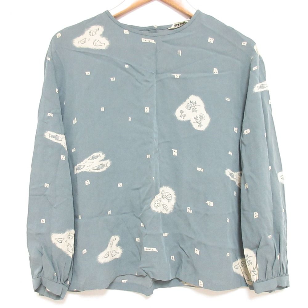 美品 mina perhonen ミナペルホネン trois シルク プルオーバー