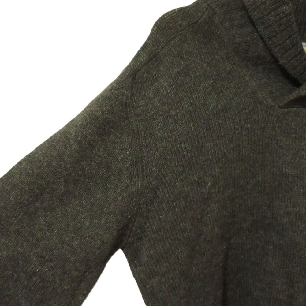 美品 Vivienne Westwood MAN ヴィヴィアンウエストウッドマン オーブ刺繍 クロスマフラーカラー 長袖 ニット セーター 190 カーキ メンズ 古着 中古 USED 美品 Vivienne Westwood MAN ヴィヴィアンウエストウッドマン オーブ