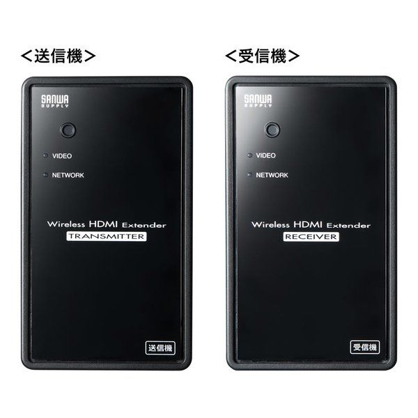 SANWA SUPPLY サンワサプライ ワイヤレス分配HDMIエクステンダー 2分配