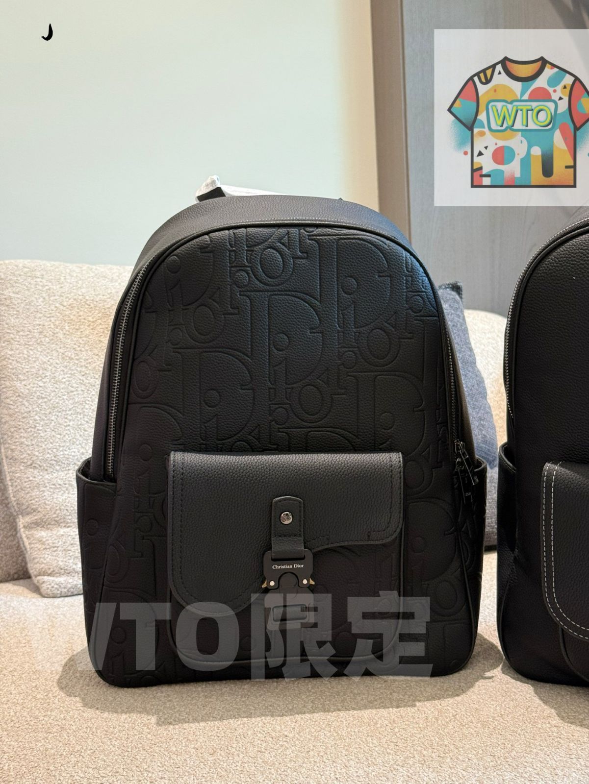 ブラック バックパック　Dior ※即購入の場合値下げ可能 DIOR | Saddle フラップ付き バックパック ディオール オブリーク ジャ