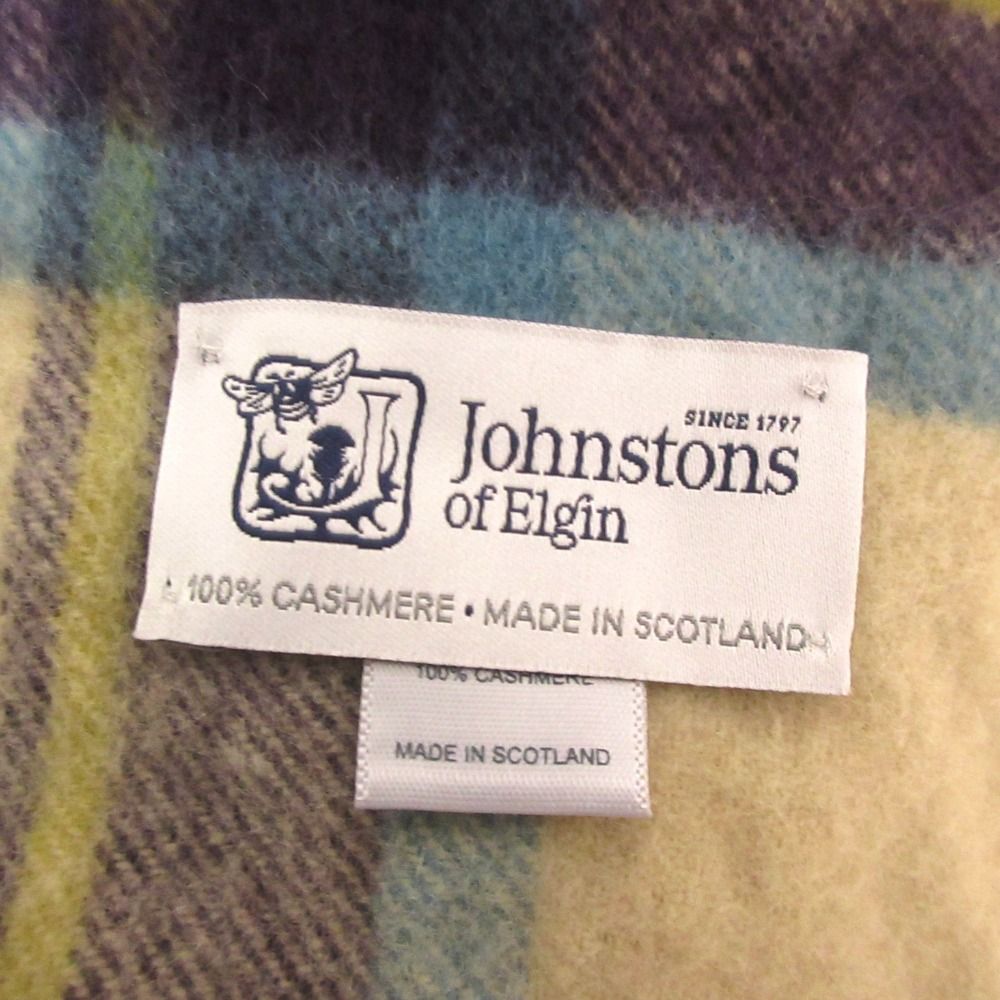 美品 Johnstons of Elgin ジョンストンズオブエルガン チェック柄