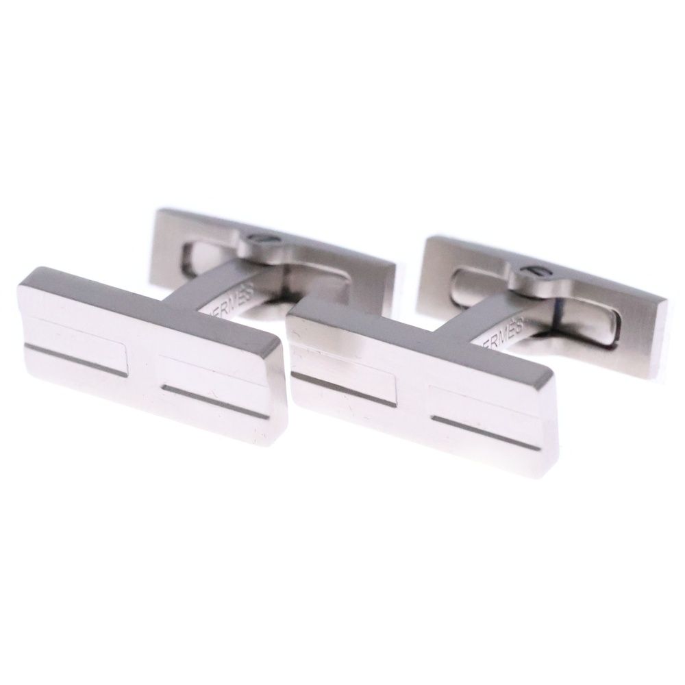 HERMES エルメス Hロゴ ボール シルバー925 メンズ カフス HERMES エルメス Hロゴ ボール シルバー925 メンズ カフス