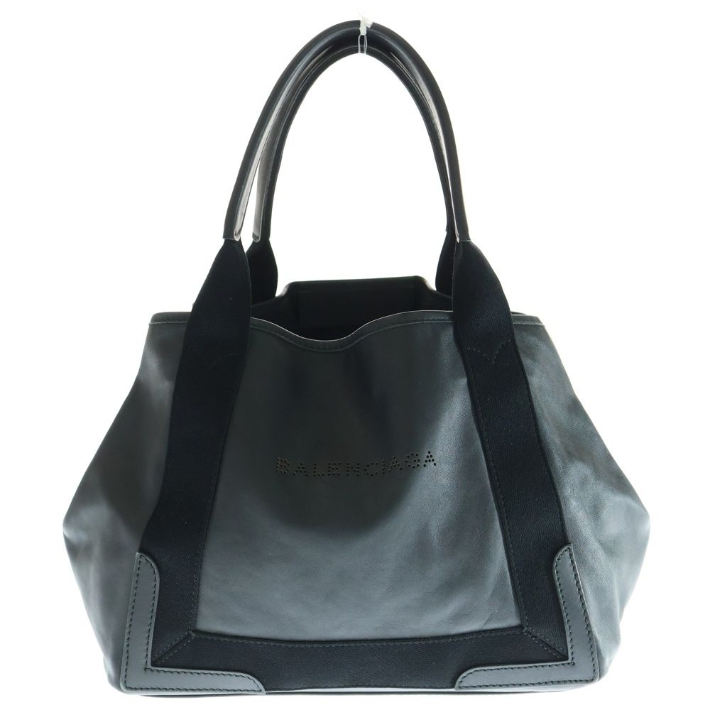BALENCIAGA (バレンシアガ) ネイビーカバス S ハンドバッグ ブラック