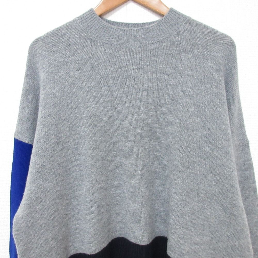 美品 24SS ENFOLD エンフォルド BI‐COLOR BOX-PULLOVER ニットセーター