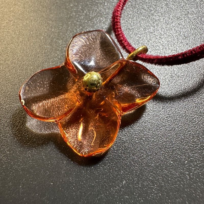 バカラBaccarat❣️オルテンシア チョーカーネックレス❣️750オレンジ