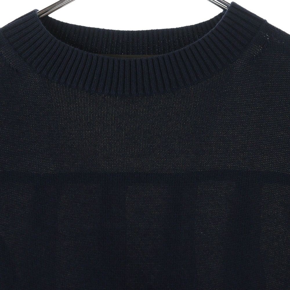 【新品】sacai 半袖ニット Sacai (サカイ) Nylon Twill X Knit Pullover ナイロン ツイル