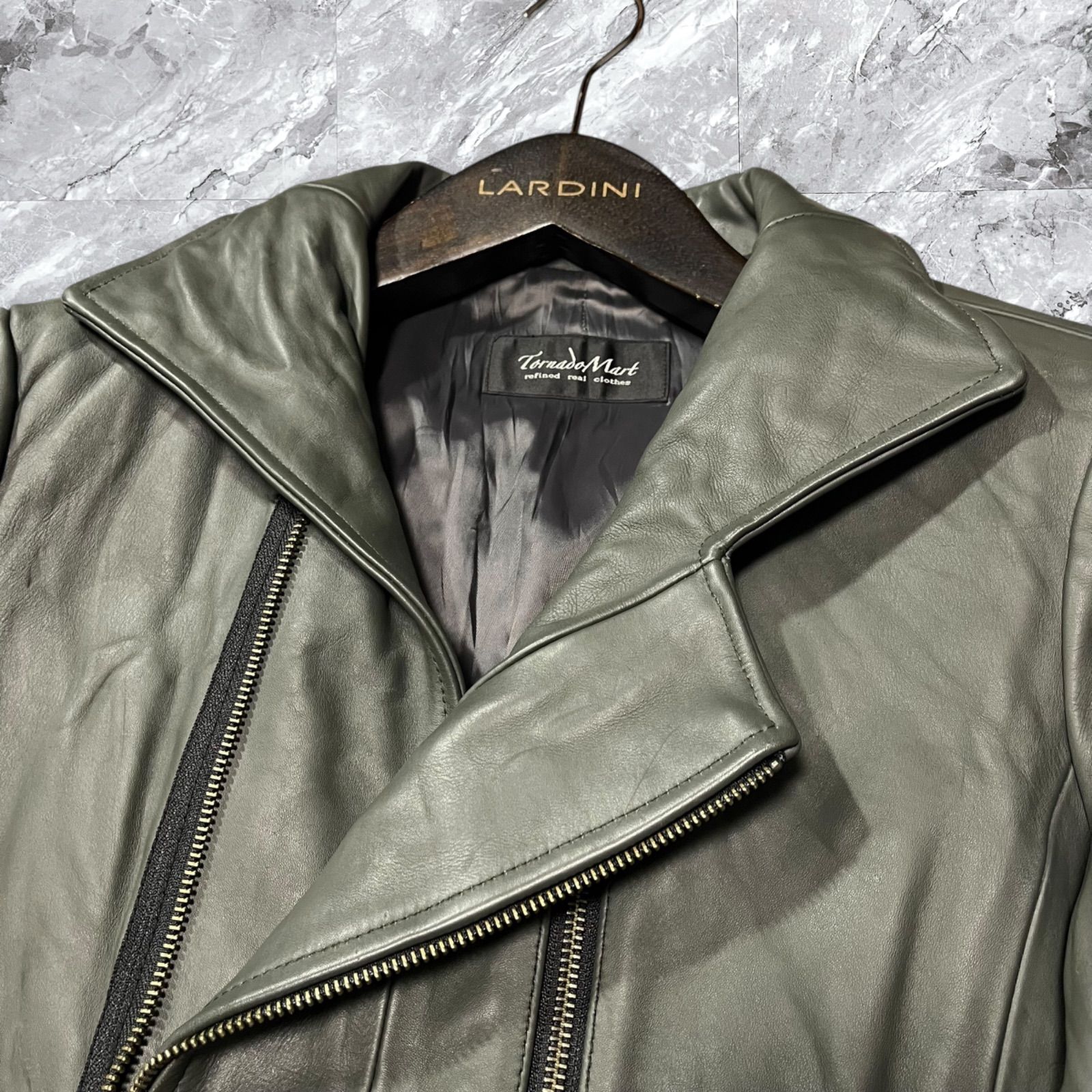 ポ*ー様 TORNADO MART トルネードマート　レザーコート　ダブルトレン Tornado Mart トルネードマート レザーコート ロングコート ダブル