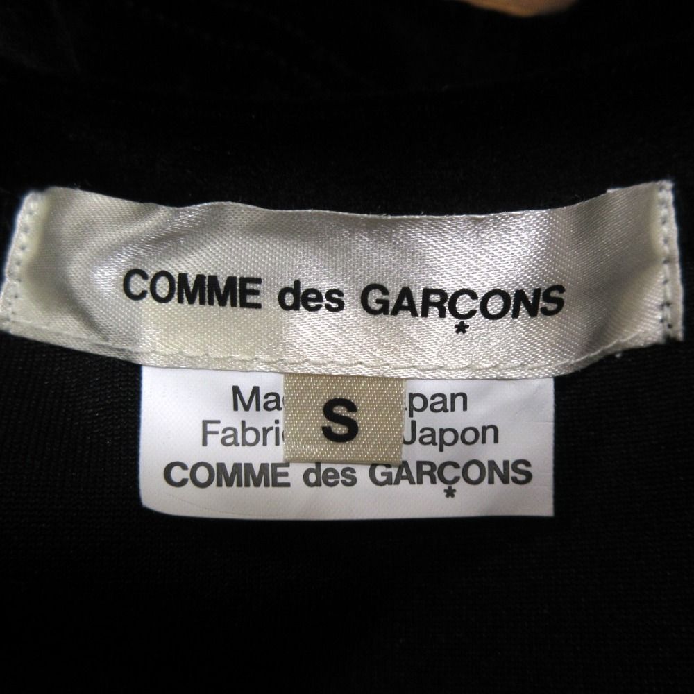 COMME des GARCONS - 美品 23AW COMME des GARCONS コムデギャルソン ベロア 長袖 ペプラム チュニックブラウス GL-T010 Sサイズ ブラック レディース 古着 中古 USED 美品 23AW COMME des GARCONS コムデギャルソン ベロア 長袖 ペプラム