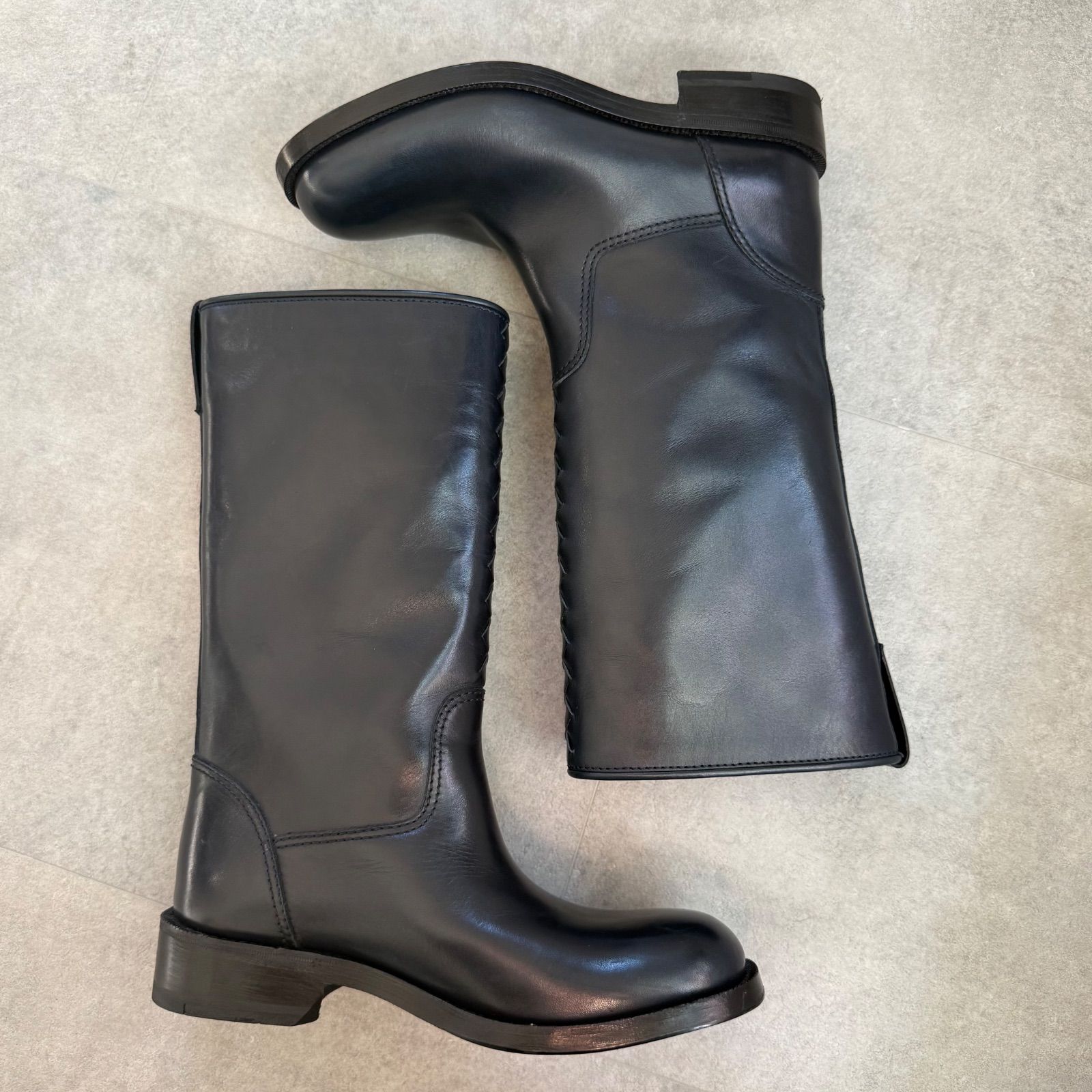 美品 BOTTEGA VENETA ボッテガヴェネタ イントレチャート ロングブーツ