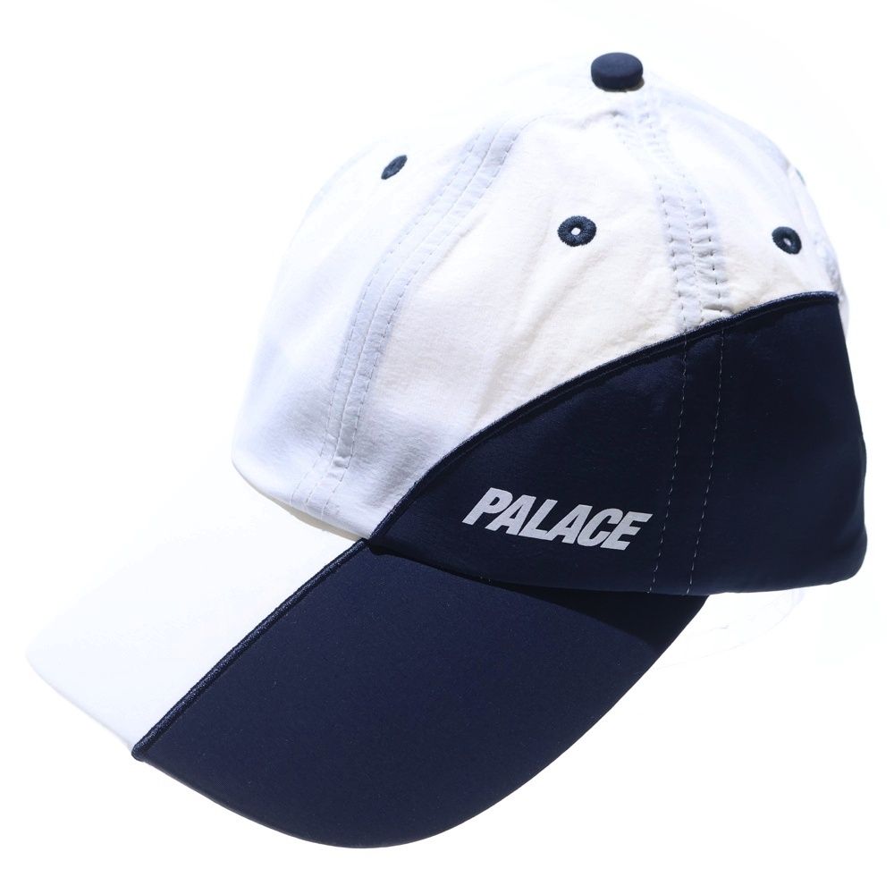 palace ホワイト/ネイビー ロゴ刺繍キャップ Palace Skateboards (パレススケートボーズ) ロゴプリント キャップ