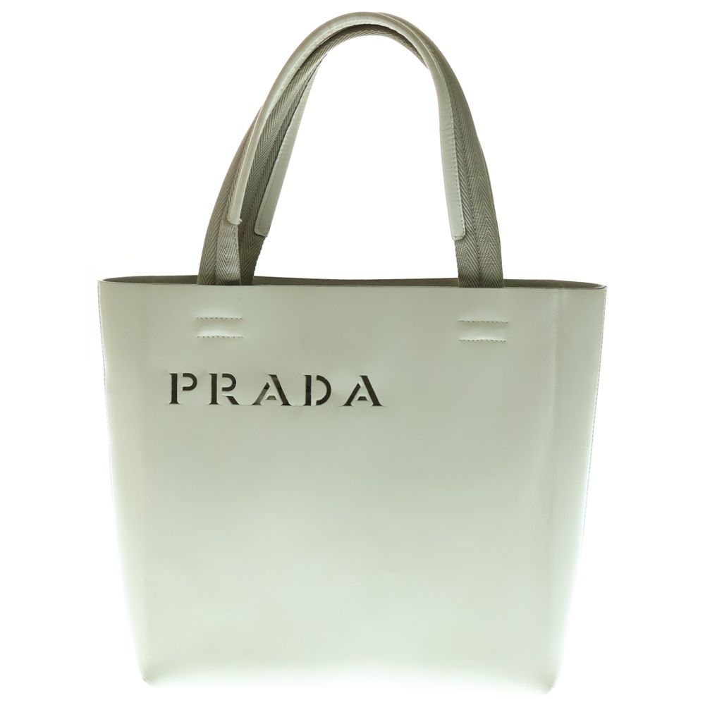 PRADA プラダ ハンドバッグ パンチングロゴ レディース アイボリー系 PRADA プラダ ハンドバッグ パンチングロゴ レディース アイボリー系