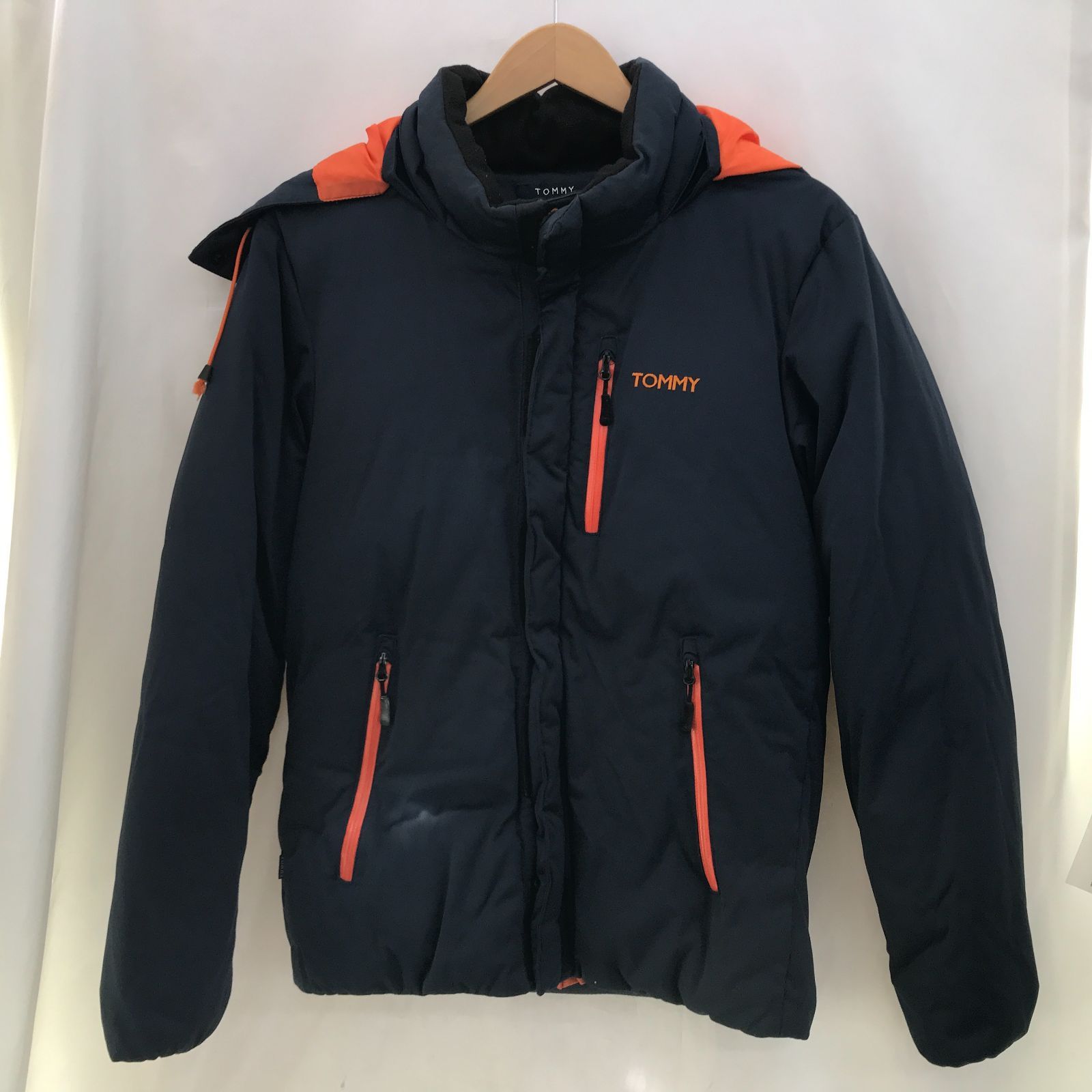 TOMMY トミー M1 7400 ダウンジャケット L ネイビー×オレンジ 中綿 