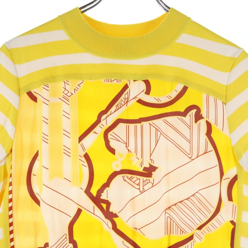 エルメス　HERMES ツイルレーヌ 半袖　シルク　ニット 24AW 36サイズ エルメス HERMES ツイルレーヌ 半袖 シルク ニット 24AW 36サイズ