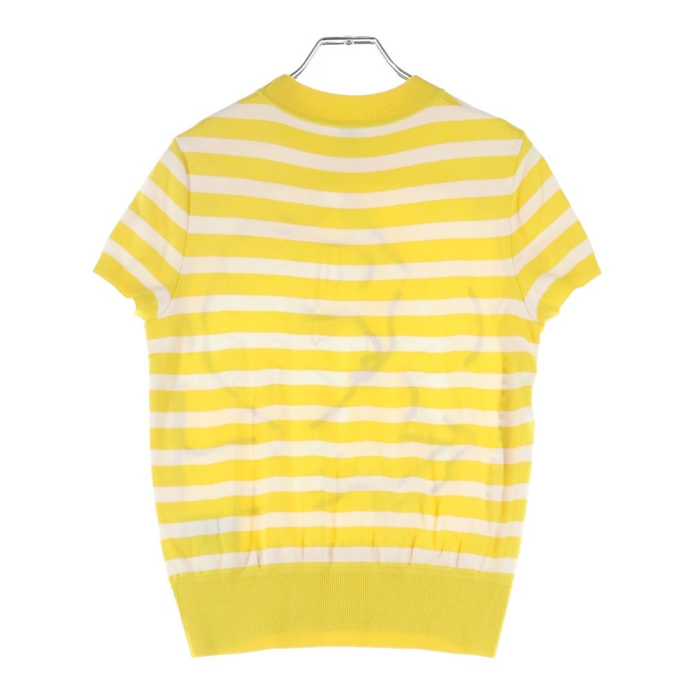 HERMES (エルメス) ツイルレーヌ シルク切替 半袖ニット カットソー