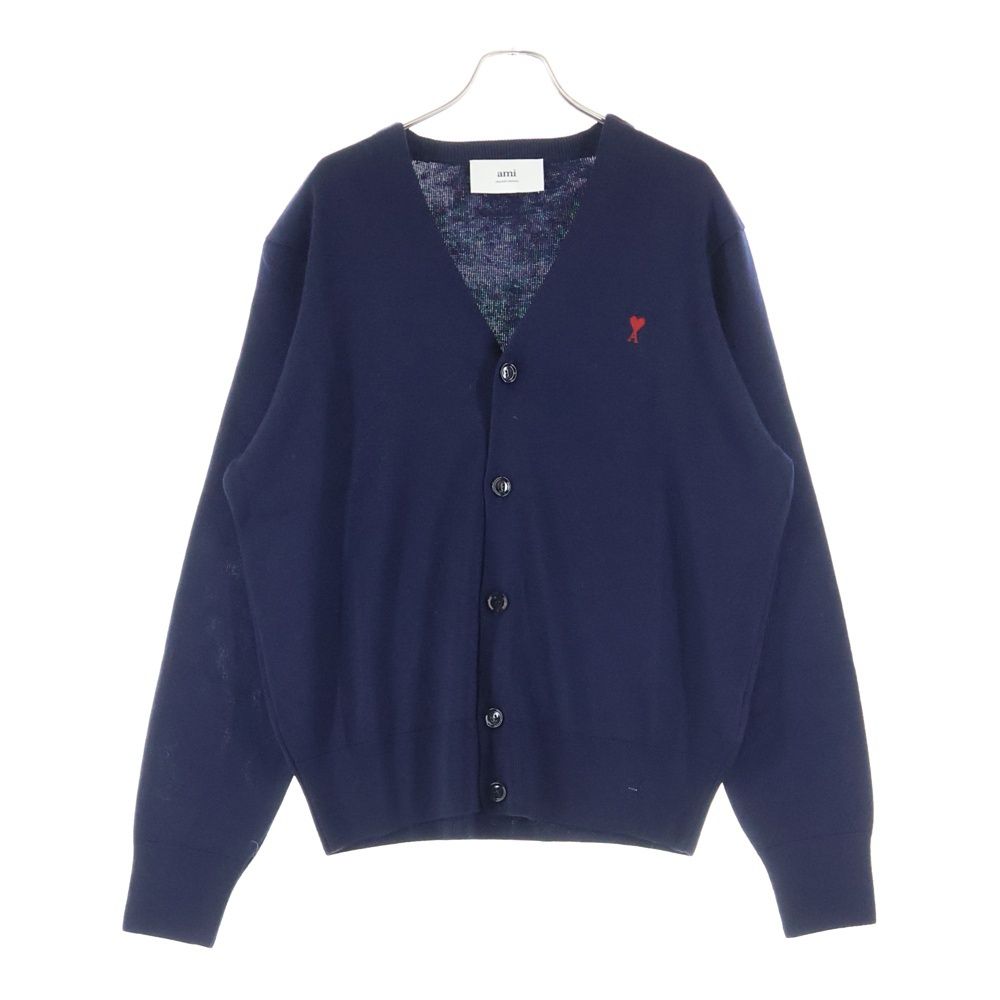ami ネイビー カーディガン AMI Alexandre Mattiussi (アミアレクサンドルマテュッシ) 25AW KNIT