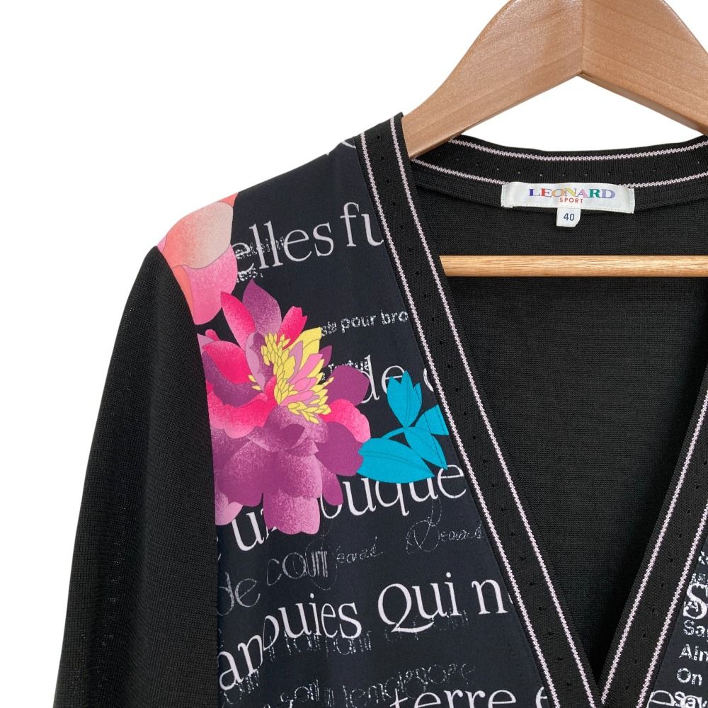 美品 LEONARD SPORT レオナールスポーツ カンカンストレッチ フラワー