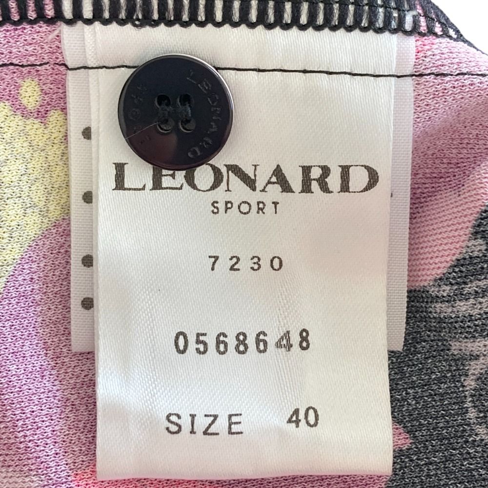 美品 LEONARD SPORT レオナールスポーツ カンカンストレッチ フラワー