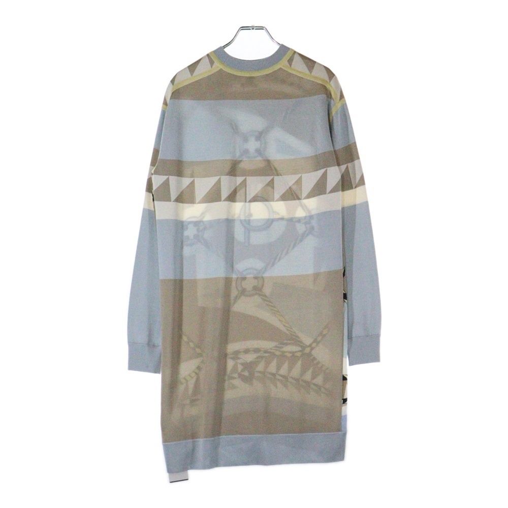 HERMES エルメス✨ツイルレーヌ シルク カレ レイヤードデザインワンピース HERMES エルメス✨ツイルレーヌ シルク カレ レイヤードデザインワンピース