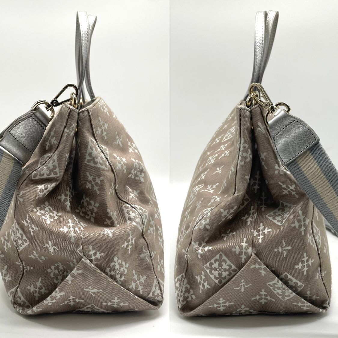 1582　ラシット　ショルダーバッグ　2way　キャンバス　ベージュ　タグ付新品 ラシット russet レザー2WAYショルダーバッグ(CEー015ーOUT