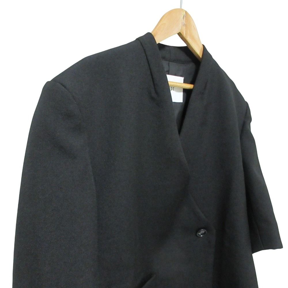 美品 IIROT イロット ミドルスリーブ ウール ノーカラージャケット 36