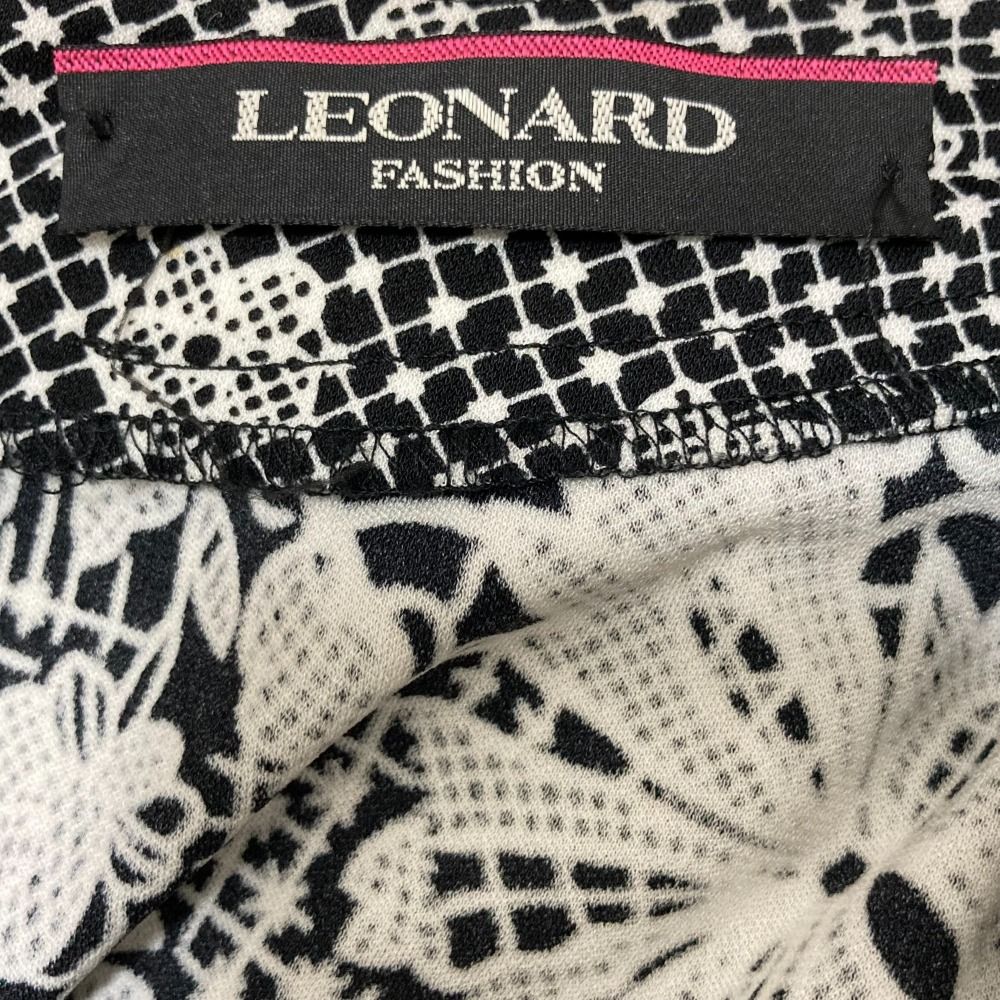 美品 LEONARD レオナール カンカン フラワープリント ショートスリーブ