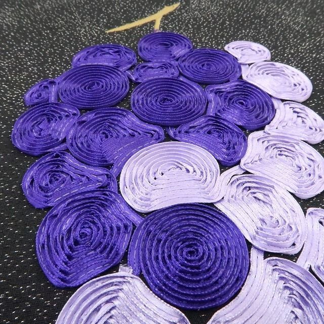 ❁tomihisa❁新品 葡萄 銀通し 着物 正絹“銀河を映す夜空に一味 ❁tomihisa❁新品 葡萄 銀通し 着物 正絹“銀河を映す夜空に一味