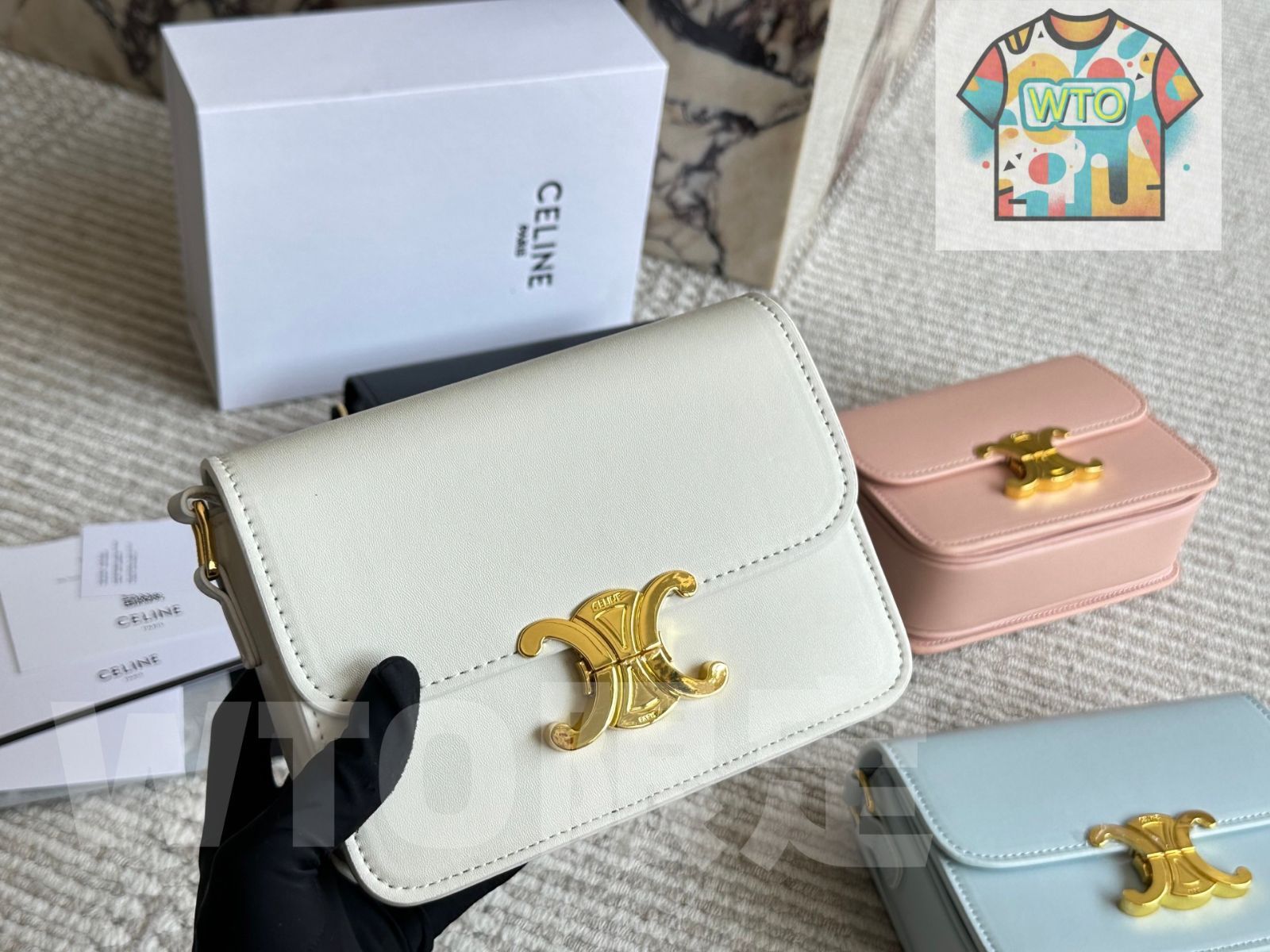 今日特価】Celine セリーヌ トリオンフ ボックスバッグ 実用性に優れた