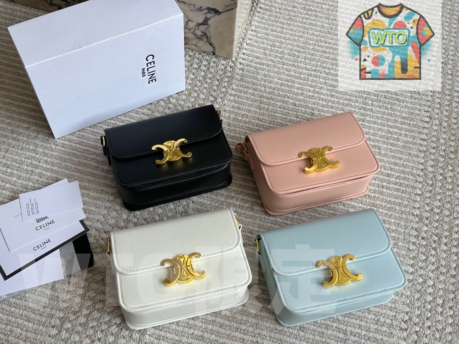 今日特価】Celine セリーヌ トリオンフ ボックスバッグ 実用性に優れた