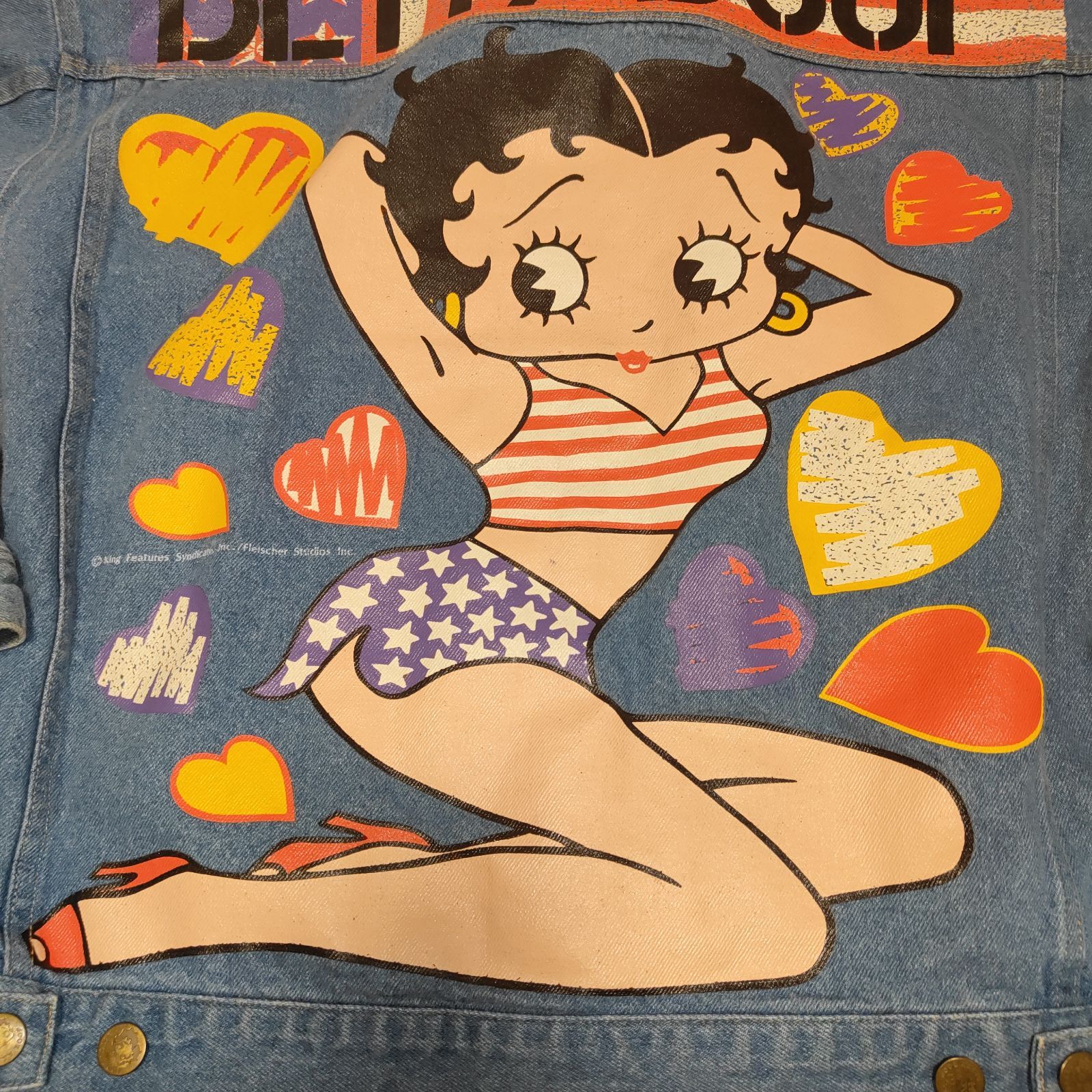 希少品 BETTY BOOP ベティブープ ベティーブープ デニムジャケット M