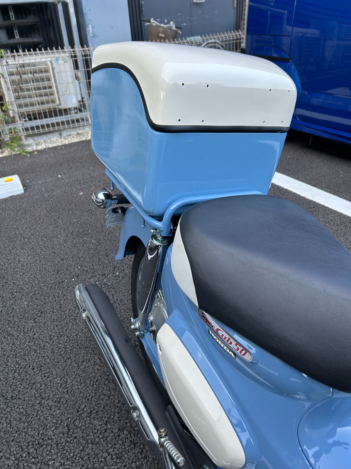 日本製 スーパーカブ50 final edition 専用 リアボックス ボニーブルー 