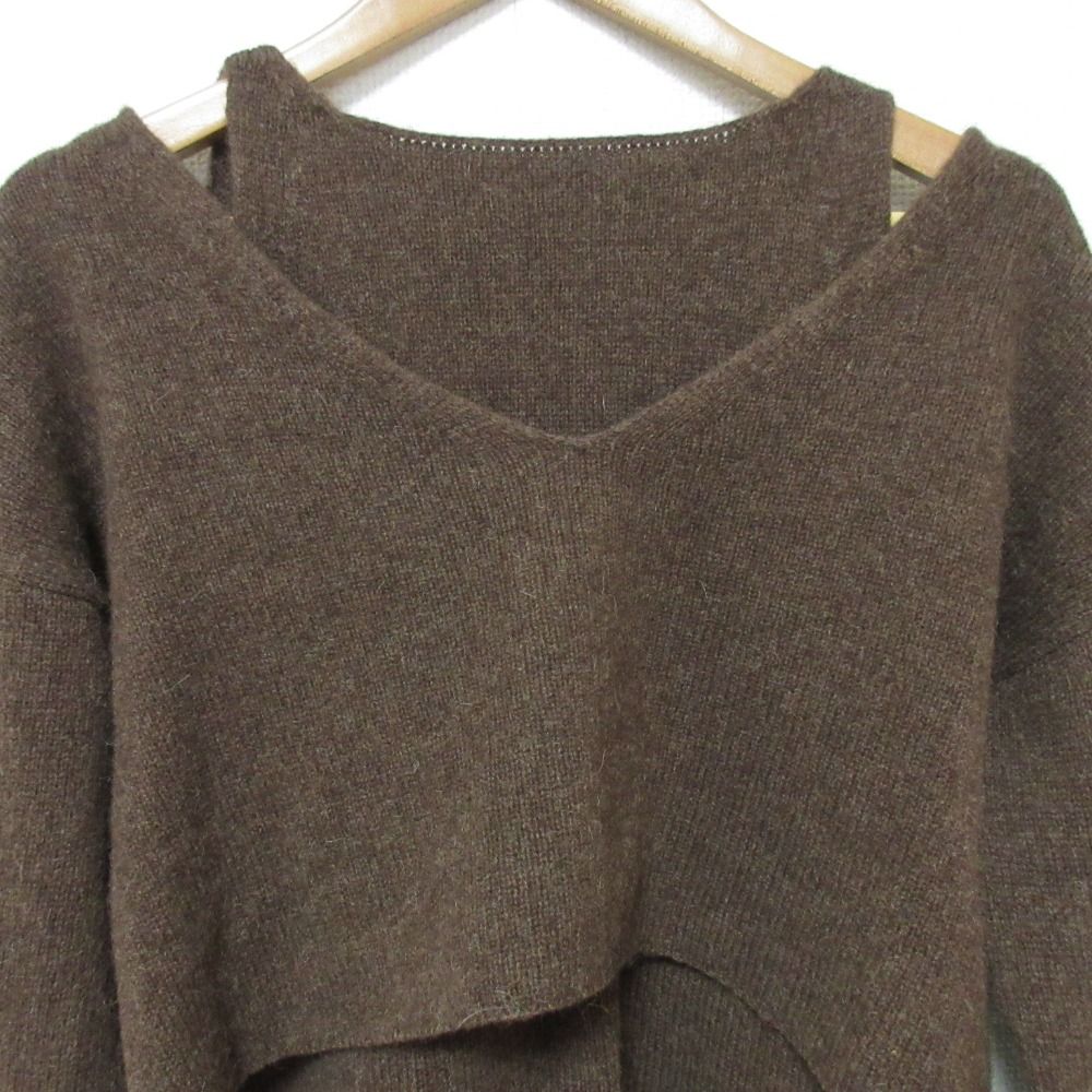 未使用 24AW BRILL ブリル ウールキャメル セットプルオーバーニット セーター アンサンブル サイズF ブラウン  レディース 古着 中古 USED 未使用 24AW BRILL ブリル ウールキャメル セットプルオーバーニット
