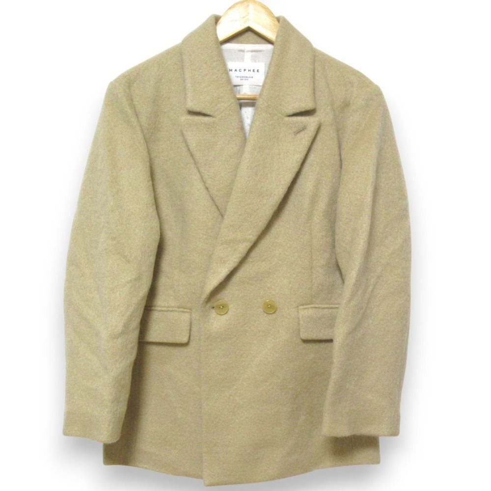MACPHEE - 美品 24AW MACPHEE マカフィー トゥモローランド モヘヤシャギー ダブルブレストジャケット サイズ34 ベージュ レディース 古着 中古 USED 美品 24AW MACPHEE マカフィー トゥモローランド モヘヤシャギー