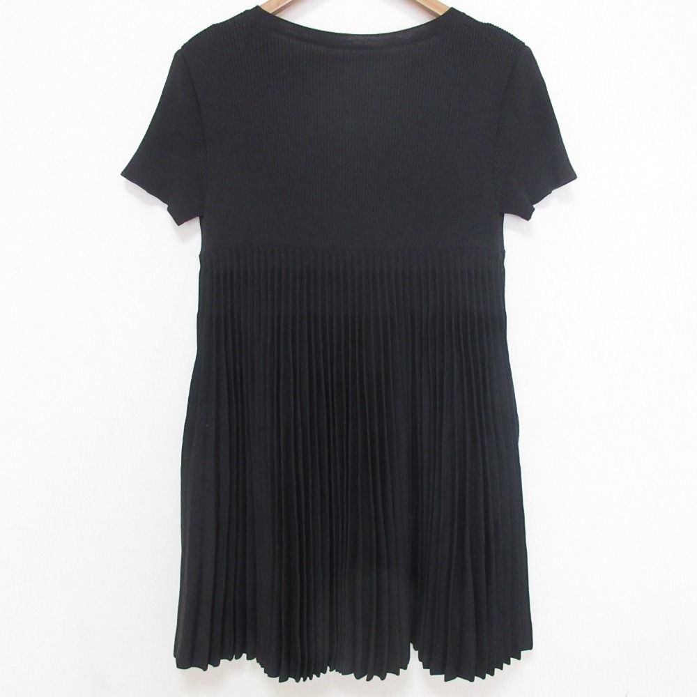 新品同様 FOXEY フォクシー プリーツ 半袖 ニットカーディガン 36569