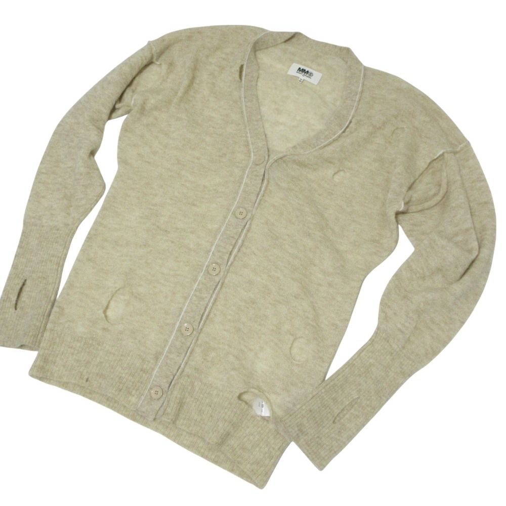 美品 22AW MM6 Maison Margiela メゾンマルジェラ Damage knit