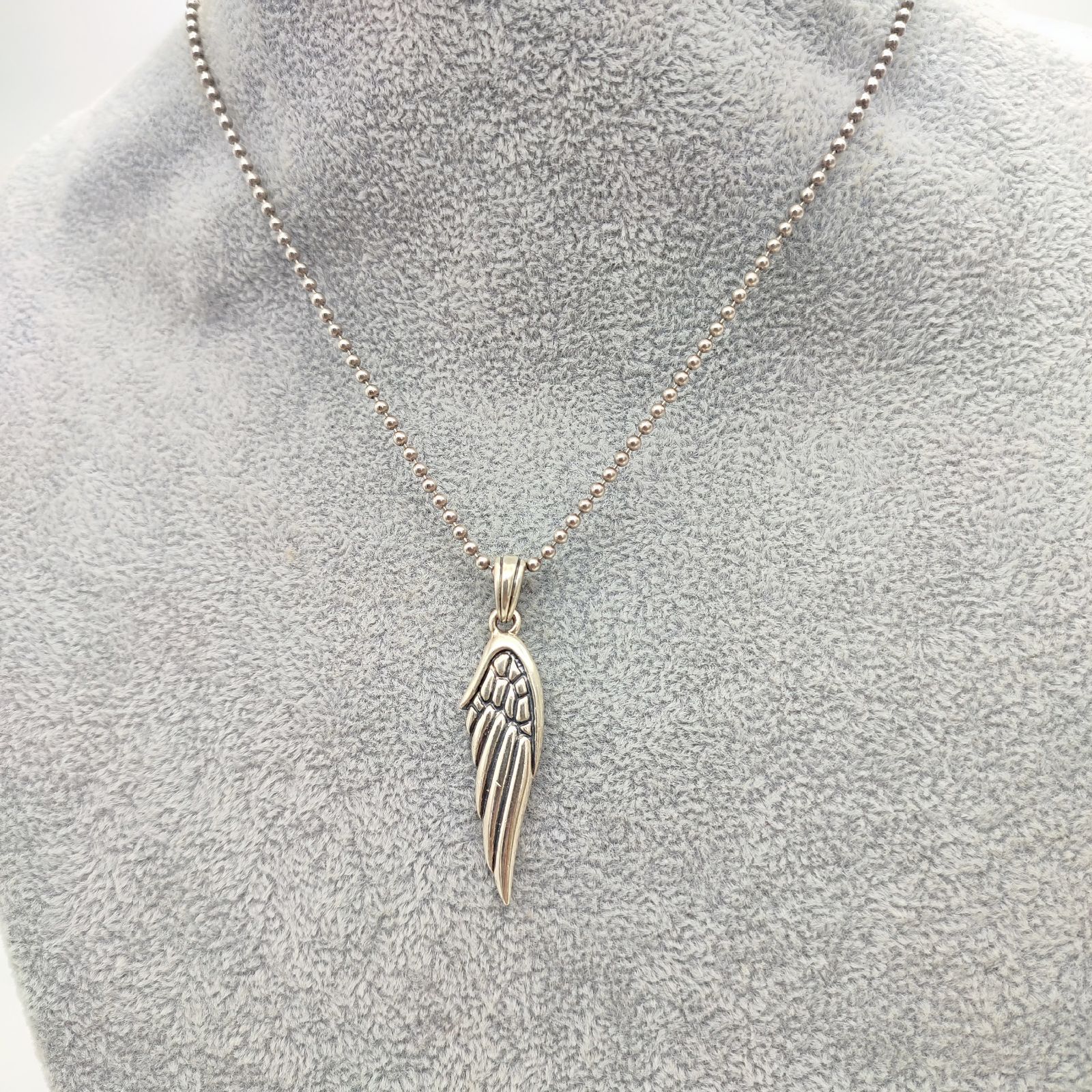 美品】LEMON TREE レモンツリー フェザーペンダントトップ 羽 SILVER 