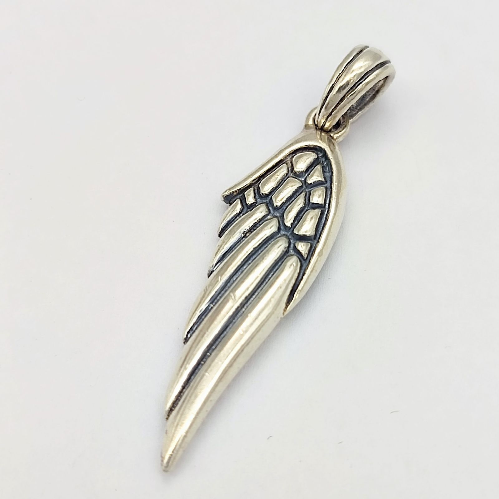 美品】LEMON TREE レモンツリー フェザーペンダントトップ 羽 SILVER 