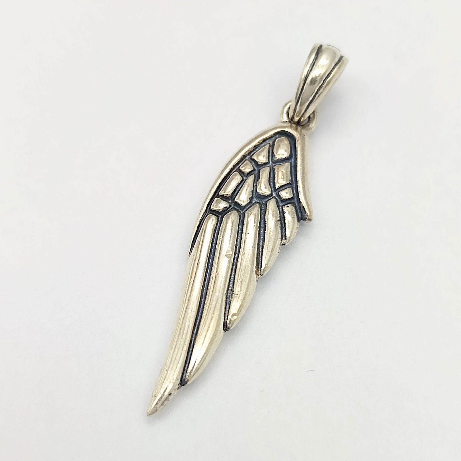 美品】LEMON TREE レモンツリー フェザーペンダントトップ 羽 SILVER 