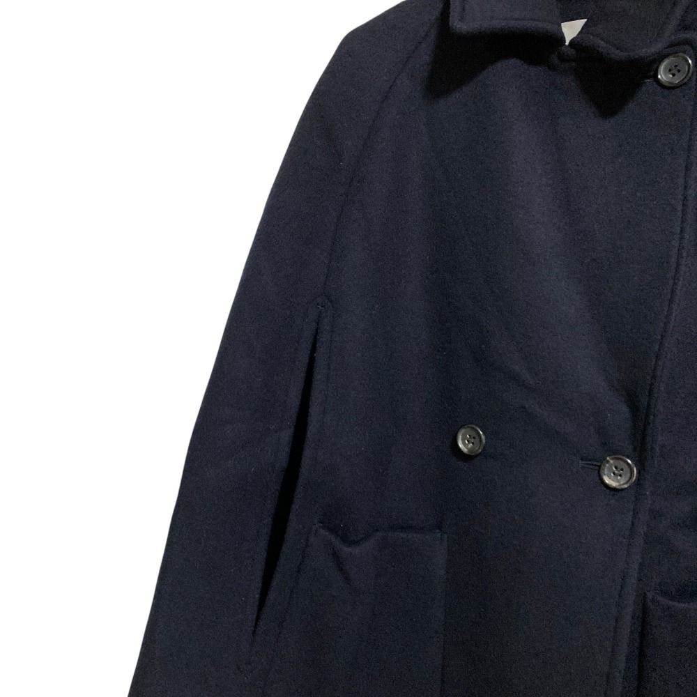 美品 23AW IENA イエナ 二重織シャルムビーバーケープコート ネイビー