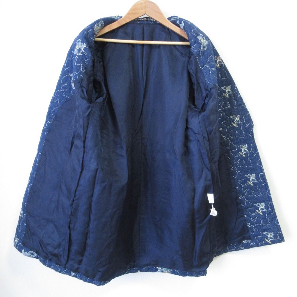 良品 LEONARD レオナール シルク デニム 刺繍 エンブロイダリー ロング